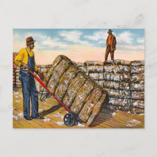 Katoen balen in het diepe zuiden van de jaren 20 briefkaart