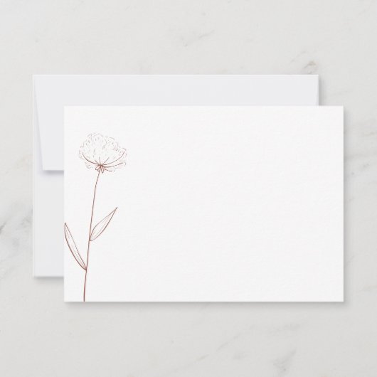 Katoen bloem Boho Terracotta Indie Sla de datum op Kaart (Achterkant)