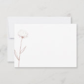 Katoen bloem Boho Terracotta Indie Wedding Detail Kaart (Achterkant)