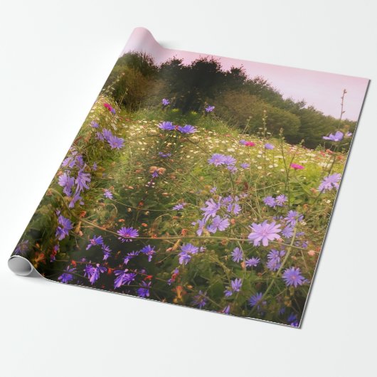 Katoen bloem cadeaupapier (Uitgerold)