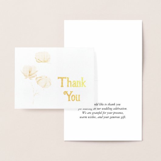 Katoen bloem Dank je Folie Kaarten (Display)