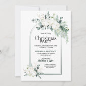 Katoen bloem Kerstfeest met eucalyptusark Kaart (Voorkant)