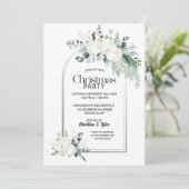 Katoen bloem Kerstfeest met eucalyptusark Kaart (Staand voorkant)