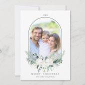 Katoen bloem Lijst met pannen kerstmis Feestdagenkaart (Voorkant)