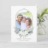 Katoen bloem Lijst met pannen kerstmis Feestdagenkaart (Staand voorkant)