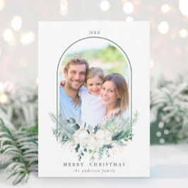 Katoen bloem Lijst met pannen kerstmis Feestdagenkaart