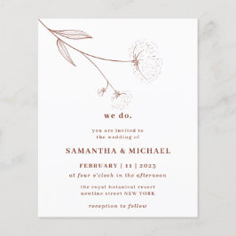 Katoen bloem Terracotta budget Botanisch dat we do Flyer