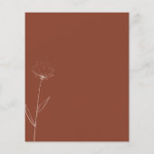 Katoen bloem Terracotta budget bruin we doen Flyer (Achterkant)