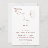 Katoen bloem Terracotta Indie Botanisch doen we da Kaart (Voorkant)