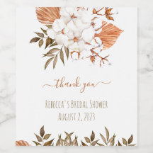 Katoen bloem Vrijgezellenfeest Gift Label