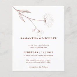 Katoen bloemen najaar begroting Terracotta Indie Flyer