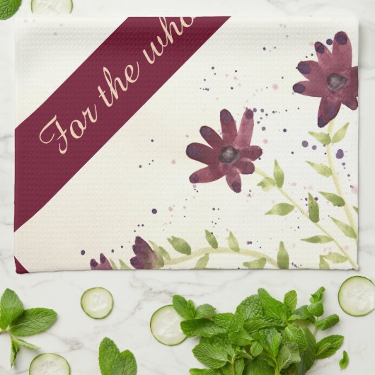 Katoen Bloemen theedoek (Gevouwen)