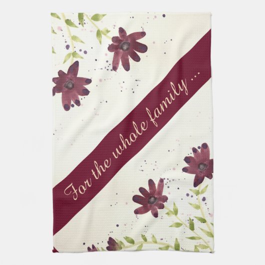 Katoen Bloemen theedoek (Verticaal)