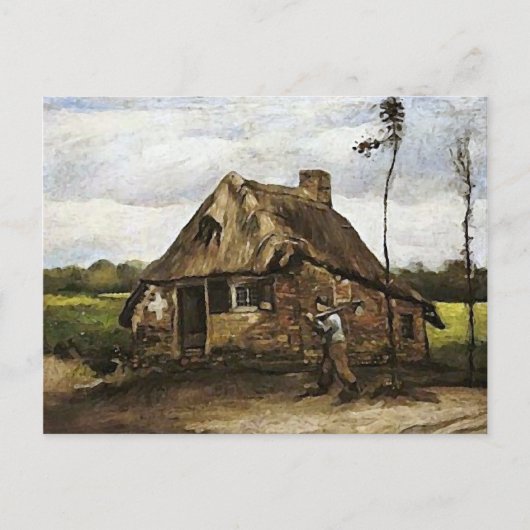 Katoen, boer komt thuis, Van Gogh Fine Art Briefkaart (Voorkant)