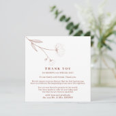 Katoen Boho Terracotta Indie Eenvoudig dank je wel Kaart (Staand voorkant)