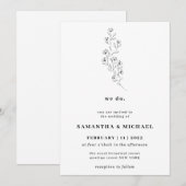 Katoen Boho Wit Helder Botanisch wij doen Kaart (Voorkant / Achterkant)