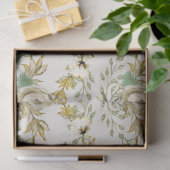 Katoen Boll  Floral Foliage Mustard Craft Tissuepapier (Geschenk)