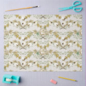 Katoen Boll  Floral Foliage Mustard Craft Tissuepapier (Craft)