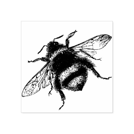 Katoen Bumble Bee  Victoriaans Rubberstempel (Afrduk)