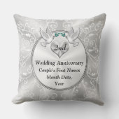 KATOEN cadeautjes voor Jubileum van de tweede brui Kussen (Voorkant)