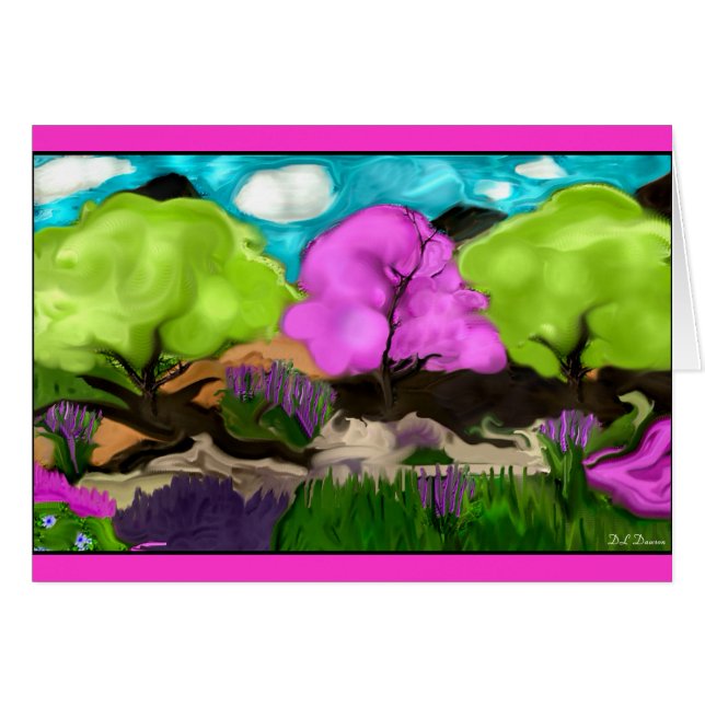 Katoen Candy Tress Abstracte Kunst (Voorkant Horizontaal)