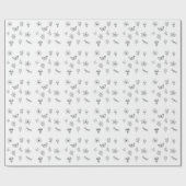 Katoen - champignon, bloemkool, vlinderbloemonmidd cadeaupapier (Vlak)