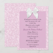 Katoen Chic Couple's Baby Girl Shower Invitation Kaart (Voorkant / Achterkant)