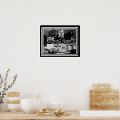 Katoen Club Zwart-wit Poster 16 x 20 (Keuken)