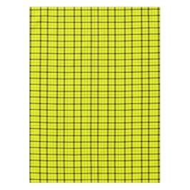 Katoen controleren & zwarte lijnen | Yellow Tartan Tafelkleed