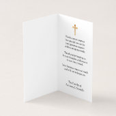 Katoen Dankuwelkaart met Zegen van de Heilige Maag Visitekaartje (Binnen)