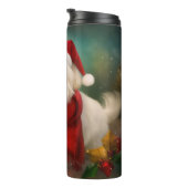 Katoen De Tulear Hond in Sneeuw Kerstmis Thermosbeker (Geroteerd rechts)