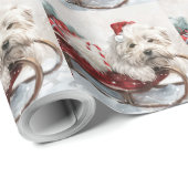 Katoen De Tulear Hond Kerstfeest Cadeaupapier (Rol Hoek)