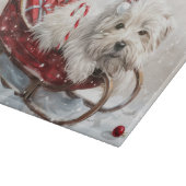 Katoen De Tulear Hond Kerstfeest Snijplank (Hoek)