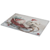Katoen De Tulear Hond Kerstfeest Snijplank (Hoek)