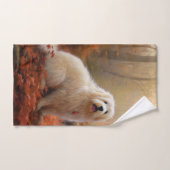 Katoen De Tulear in Herfstbladeren Herfst Inspire Bad Handdoek (Handdoek)