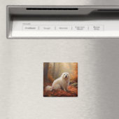 Katoen De Tulear in Herfstbladeren Herfst Inspire Magneet (Insitu (Vaatwasser))