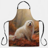 Katoen De Tulear in Herfstbladeren Herfst Inspire Schort (Voorkant)