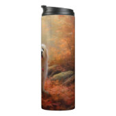 Katoen De Tulear in Herfstbladeren Herfst Inspire Thermosbeker (Geroteerd rechts)