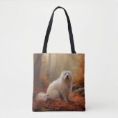 Katoen De Tulear in Herfstbladeren Herfst Inspire Tote Bag (Voorkant)