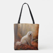 Katoen De Tulear in Herfstbladeren Herfst Inspire Tote Bag (Achterkant)