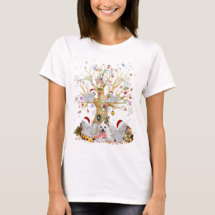 Katoen de tulear kerstboomversiering voor honden t-shirt