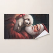 Katoen De Tulear Met Kerstman Kerstmis Bad Handdoek (Handdoek)