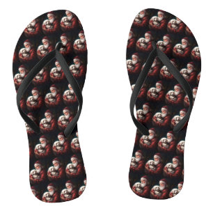 Katoen De Tulear Met Kerstman Kerstmis Teenslippers