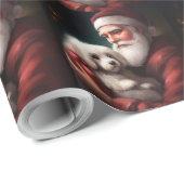 Katoen de Tulear met Kerstmis Cadeaupapier (Rol Hoek)