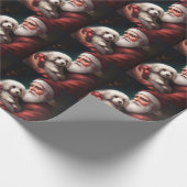 Katoen de Tulear met Kerstmis Cadeaupapier (Hoek)