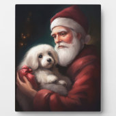 Katoen de Tulear met Kerstmis Fotoplaat (Voorkant)