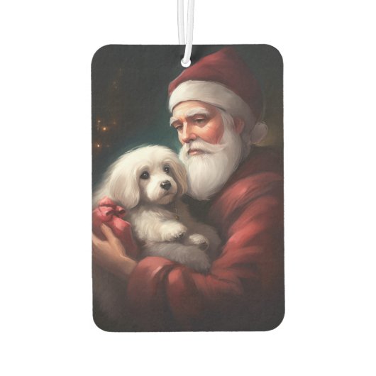 Katoen de Tulear met Kerstmis Luchtverfrisser (Achterkant)