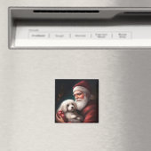 Katoen de Tulear met Kerstmis Magneet (Insitu (Vaatwasser))