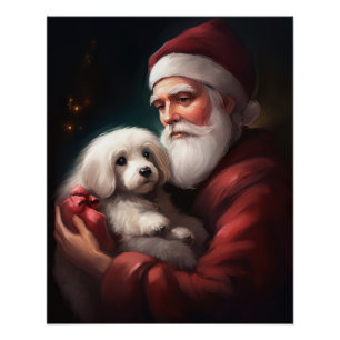 Katoen de Tulear met Kerstmis Perfect Poster
