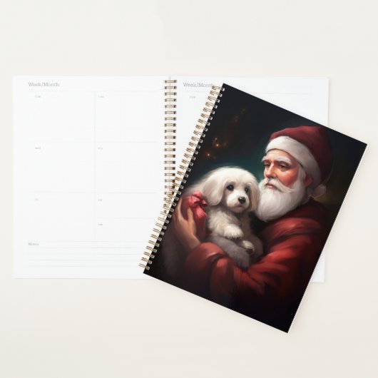 Katoen de Tulear met Kerstmis Planner (Display)